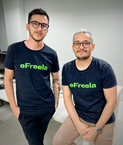 Os engenheiros Keven Vidda e Juliano Carvalho viram oportunidade no mercado para a criação da eFreela